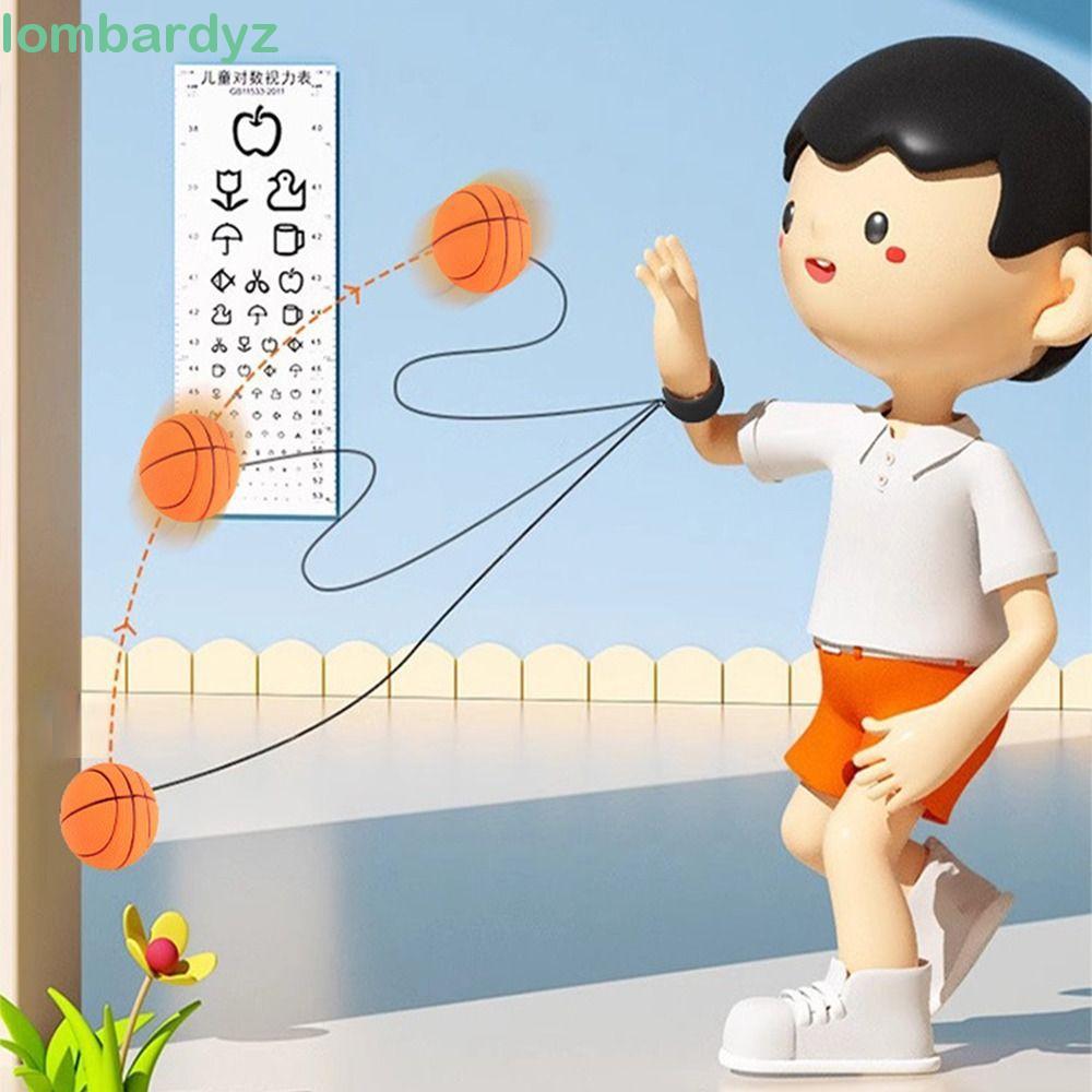 LOMBARD Bóng Tennis Mini nảy đàn hồi có dây đeo, trò chơi vui nhộn, bóng chày/tay, giảm chán