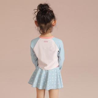 Đồ bơi bé gái chống nắng - áo dài tay + chân váy liền quần nhanh khô phong cách dễ thương