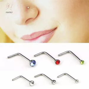 Hình chữ L thép không gỉ CZ pha lê, bộ 60 khuyên tai