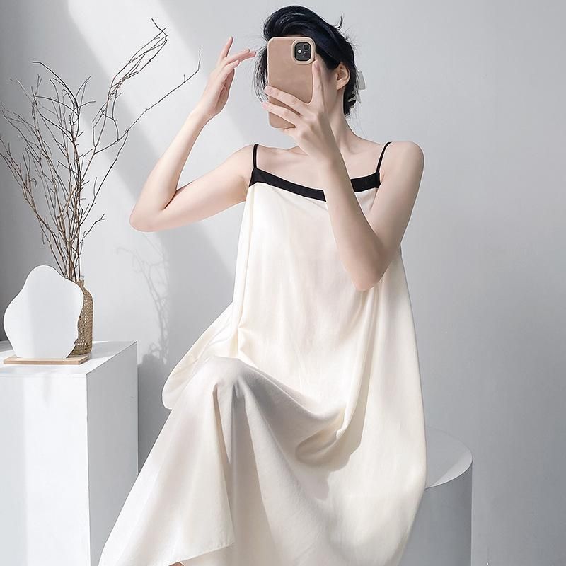 Váy Ngủ Nữ Phong Cách Sling Pad, Mỏng Nhẹ Cho Xuẩn Hạ Thu, Đồ Loungewear Cao Cấp