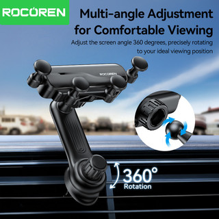 Giá đỡ điện thoại ô tô Rocoren Gravity 360°Giá đỡ điện thoại xoay cho iPhone 17 16 Giá đỡ điện thoại thông hơi đa năng