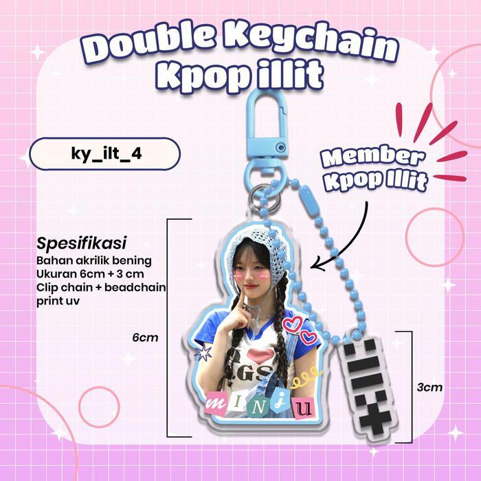 Merch Kpop Illit Gantungan Kunci Acrylic | Keychain Lucu | Shopee