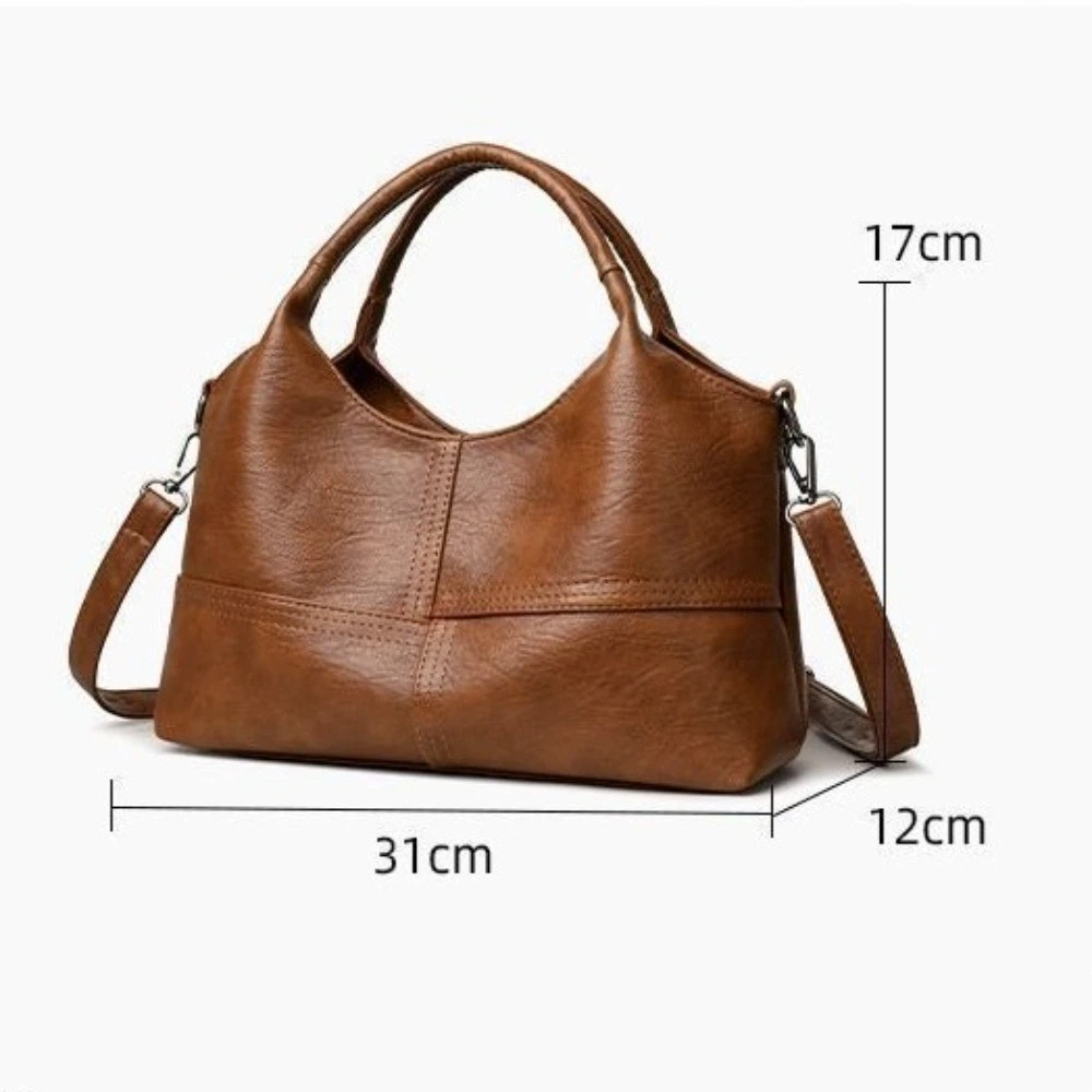 Túi đeo chéo HOBBYIN, Túi xách nhiều ngăn thanh lịch, Túi Tote công suất lớn bằng da mềm cổ điển Sử dụng hàng ngày