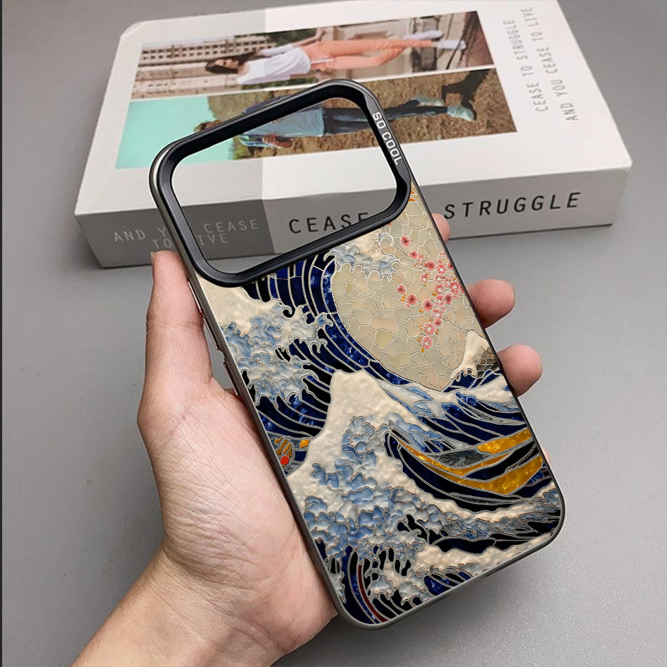 Ốp Điện Thoại Micro Matte The Great Wave off Kanagawa (Ukiyo-e) Cho Redmi Turbo 4 Pro Note 15 Pro / 14 / 13 Mi 17 Pro Max 15T 14T K90 Pro Max Xiaomi 15 14 Vỏ Redmi Siêu Chống Sốc