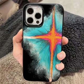 Sơn dầu thập giá graffiti áp dụng cho iphone 15/14promax vỏ điện thoại 11/13 trọn gói 12 lỗ xs
