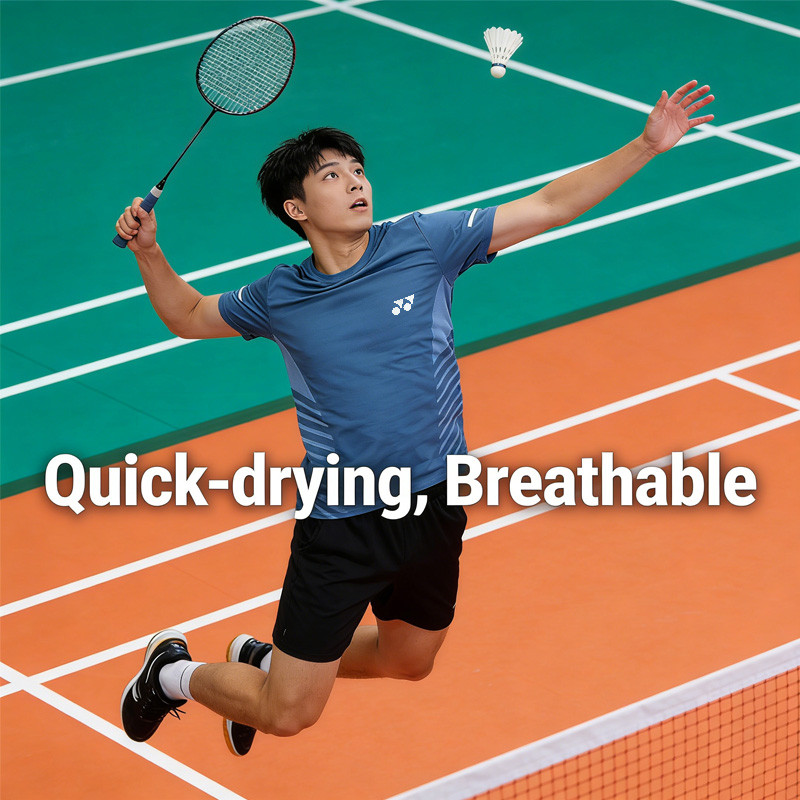 Áo tập luyện YONEX Club - Phù hợp bóng chày, bóng rổ, cầu lông - Khô nhanh, cổ tròn, dành cho cả nam và nữ