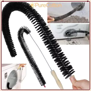 Bàn chải máy giặt cán PURECOTTON0, Bàn chải làm sạch thùng trong đa năng khử nhiễm, Tay cầm dài 360° Dụng cụ giặt phòng tắm xoay