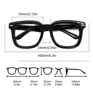 Kính râm unisex gọng dày 160mm cỡ lớn, chống tia cực tím
