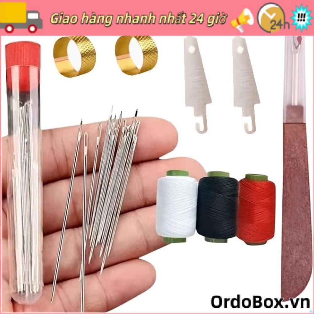 ORDOBOX 31 / 34 / 37 Bộ dụng cụ may vá, Dụng cụ sửa chữa tay chỉ kim đa năng dễ dàng may, di động với kim may Quilt trên cùng để may Quilt