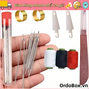 ORDOBOX 31 / 34 / 37 Bộ dụng cụ may vá, Dụng cụ sửa chữa tay chỉ kim đa năng dễ dàng may, di động với kim may Quilt trên cùng để may Quilt