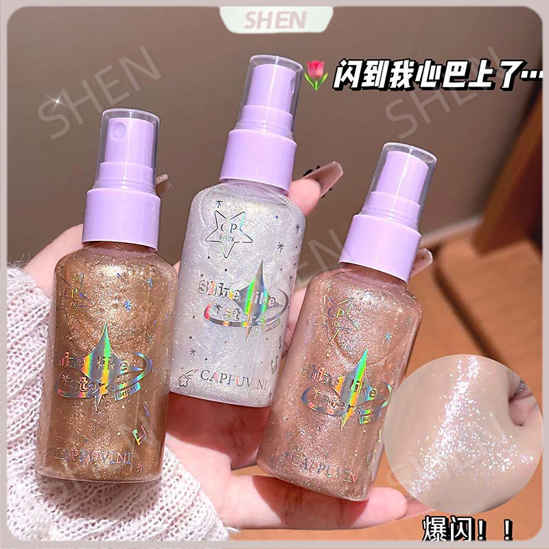 CAPPUVINI Diamond Fine Flash Body Spray Khí quyển Nước bóng nhấp nháy Cô gái nóng bỏng