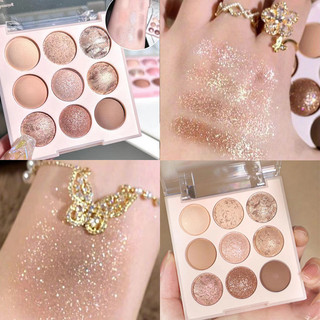 Kem Chín Màu Phấn Mắt Ngọc Trai Matte Rose Plate Trà Sữa Màu Đất Người Mới Bắt Đầu Phong Cách Học Sinh Hàng Ngày