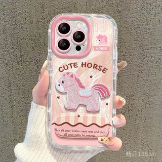 Dây buộc ngựa thêu Thích hợp cho vỏ điện thoại 17promax iphone15 Giá đỡ gương 1614 Nữ