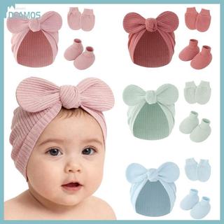 DE Găng Tay Mềm Găng Tay Mũ Mầm Non Tập Đi Găng Tay Trầy Xước Tất Mũ Găng Tay Cotton Giày Cho 0-2 Tháng
