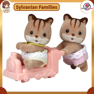 Sylvanian Families Doll [Chipmunk Twins] R-46 ST Mark Certified for Ages 3 and Up Toy Dollhouse EPOCH