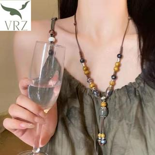 Vòng cổ gốm phong cách boho, điều chỉnh được, màu sắc đa dạng