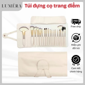Túi đựng cọ trang điểm đồ makeup nhiều lỗ đa gấp gọn tiện lợi chức năng bảo vệ khi đi du lịch