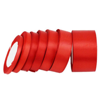 Cuộn ruy băng Đỏ bản 4cm/2cm/1cm trang trí Lễ Tết 2026,làm đồ DIY-Dây lụa đỏ trang trí hộp quà,làm dây treo ANGIHOME