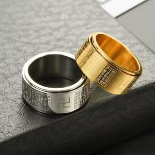 Nhẫn nam thép titan retro hình trái tim không phai màu, bảo vệ và giải tỏa căng thẳng, 2026.01.23