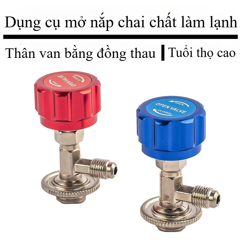 Bộ Cặp Van Nạp Gas Ô Tô Chuyên Dụng - Van Cao/Hạ Áp Điều Hòa Xe Hơi, Đầu Nối Nhanh R134a