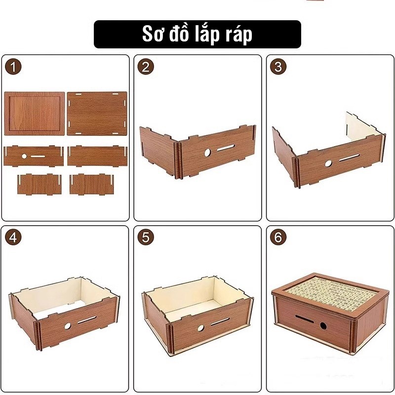 Hộp gỗ tiết kiệm tiền theo mục tiêu – Ống đựng tiền giấy & tiền xu chắc chắn, tiện lợi, dễ sử dụng