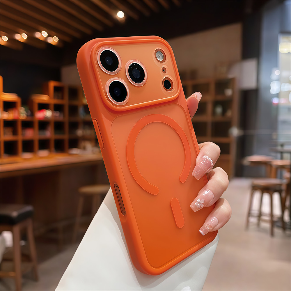 Ốp điện thoại từ tính tức thì nhạy cảm cho da 2 trong 1 cho iPhone 17 Pro Max 13 14 15 16 pro max Phim bảo vệ gương chống rơi Vỏ mềm bảo vệ điện thoại