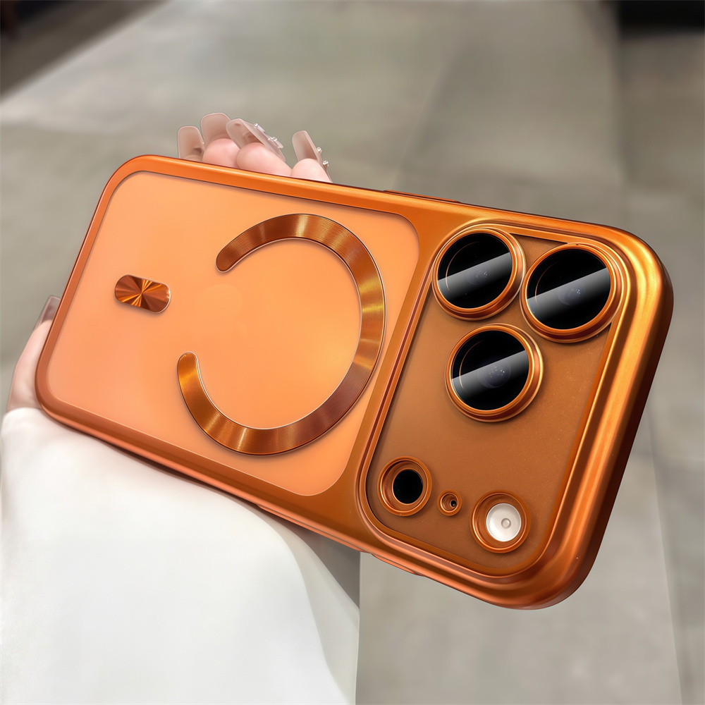 Ốp điện thoại PC mờ mạ điện cho iPhone 17 Pro Max 13 14 15 16 pro max Bảo vệ ống kính chống rơi Vỏ cứng bảo vệ điện thoại