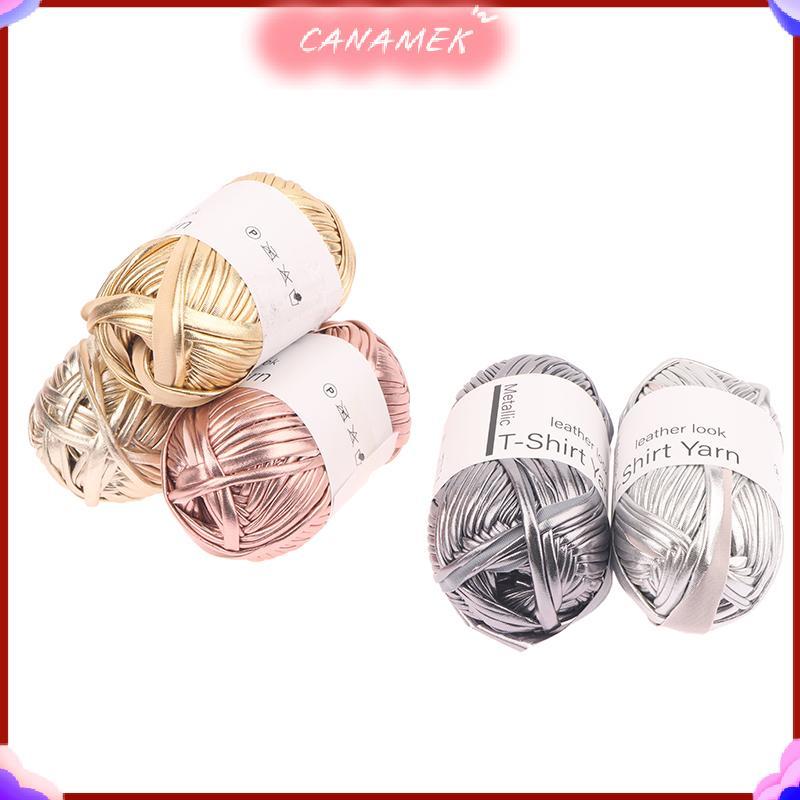 CANAMEK 40M / Cuộn Giả Da Sáng Bóng Móc Sợi Vải Đan Sợi DIY Tay Đan Sợi Cho Túi nket Đệm CSF