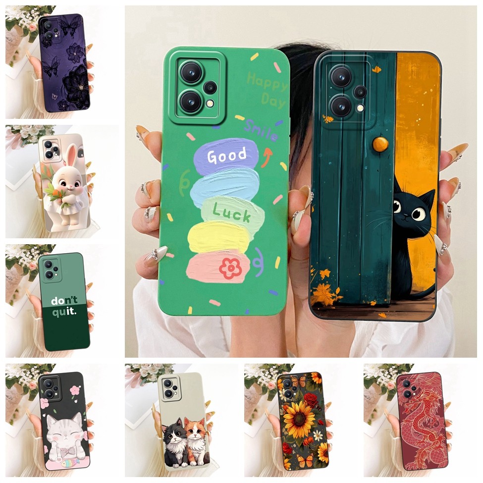 Dành Cho Realme RMX3478 Dành Cho Realme Q5 Ốp Lưng Silicon Thời Trang Sang Trọng Mát Kawaii Vỏ Sơn Dễ Thương Cho Real me Q5