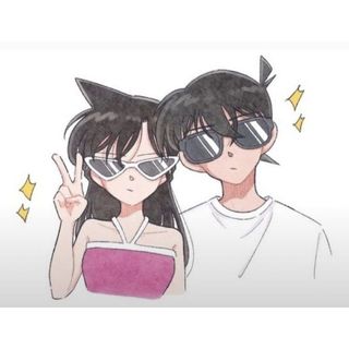Móc khoá đôi " Shinichi Kudo & Ran Mori "