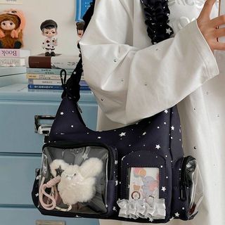 Túi đeo vai itabag PVC trong suốt in hình ngôi sao