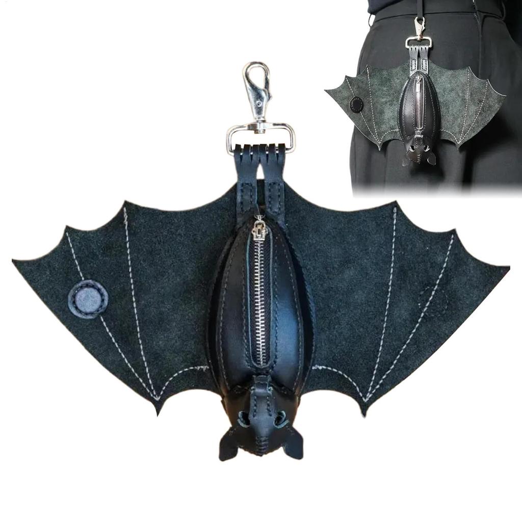 Ví Đựng Tiền Xu Da PU Gothic Hình Bát Ví Móc Khóa Thay Đổi Ví Có Đôi Cánh Có Thể Gập Lại Thực Tế Bát Quà Tặng saixit2vn