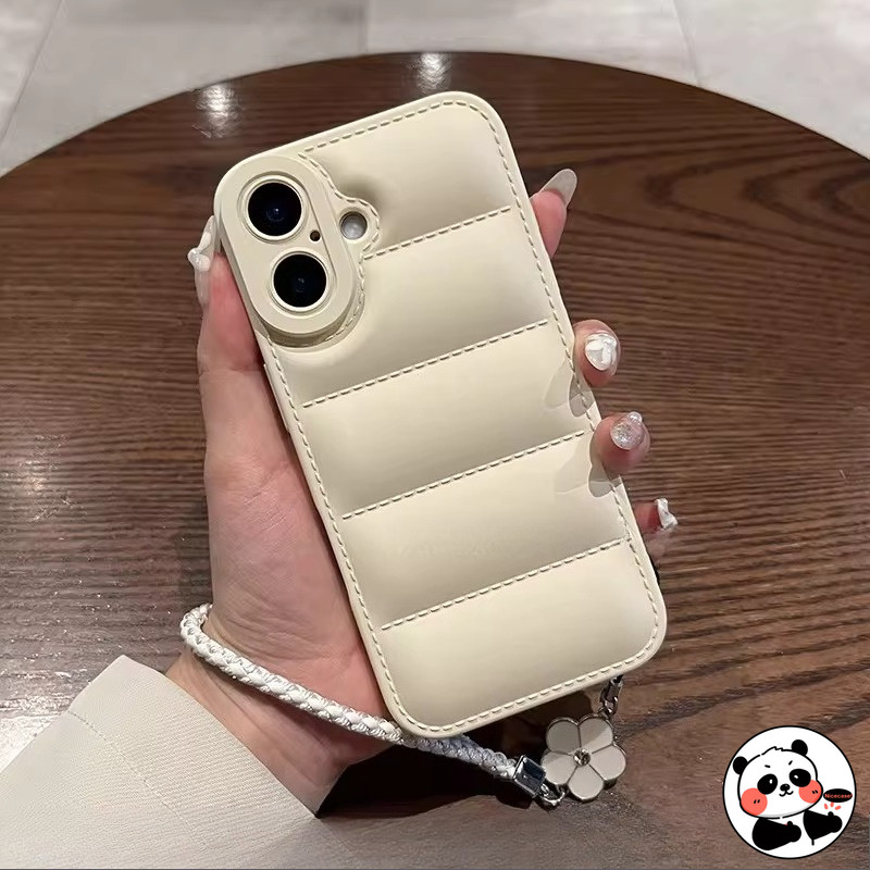 Vỏ áo khoác có dây buộc cỏ ba lá bốn lá cho iPhone 17 Pro Max Air 16E 16 15 Pro Max Plus 17ProMax 16ProMax 15ProMax Vỏ điện thoại mềm chống sốc màu kẹo dễ thương