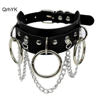 Chocker cổ da PU phong cách punk rock và bondage cho nữ