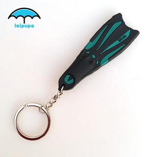 Móc chìa khóa silicone sáng tạo hình lặn vây, dành cho người yêu thể thao dưới nước