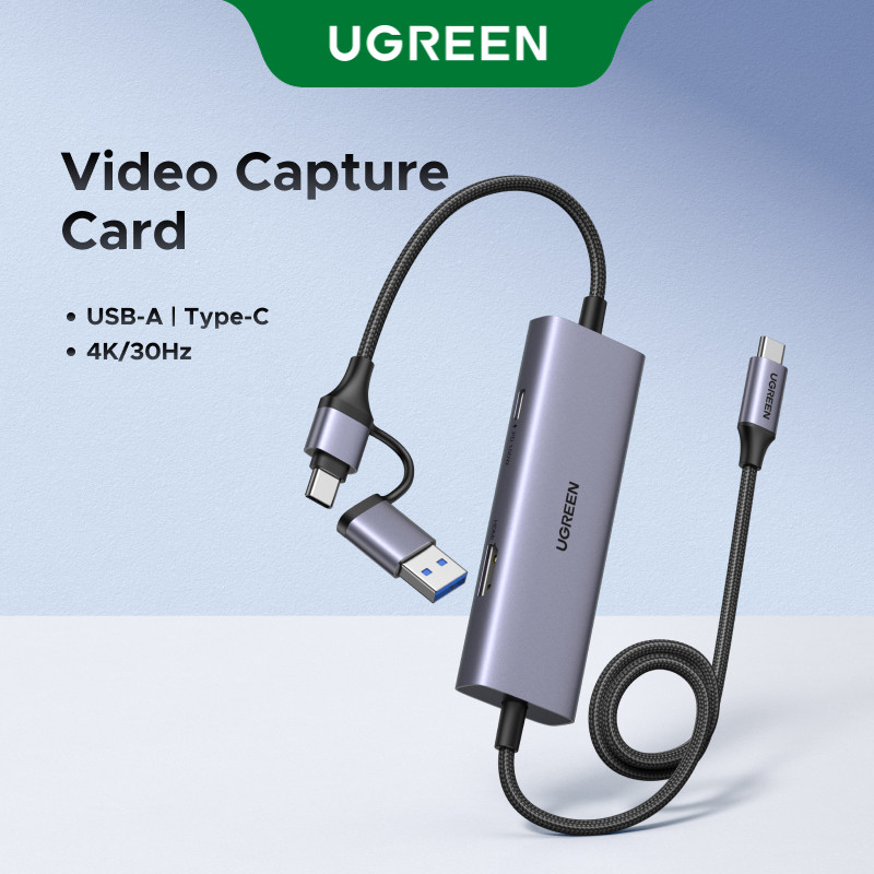 Capture Card UGREEN 4K@30Hz 2 trong 1 Ghi hình Livestream USB-A / USB C ...