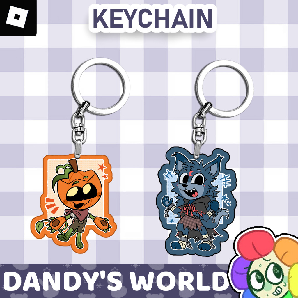 Ganci/Móc khóa Acrylic roblox Dandy's world-Toons sự kiện Halloween