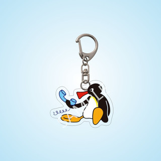 Dễ thương chim cánh cụt Keychain Acrylic phim hoạt hình động vật pingu Mặt dây chuyền vài ba lô Vai