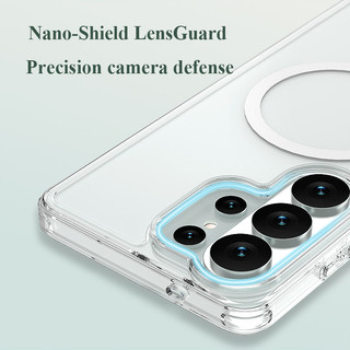 Lereach cho Samsung Galaxy S26 Ultra S25 Ultra S24 Ultra S26 Plus S26 Vỏ điện thoại từ tính, Acrylic + TPU, Vỏ sạc từ tính trong suốt chống sốc 4 chiếc