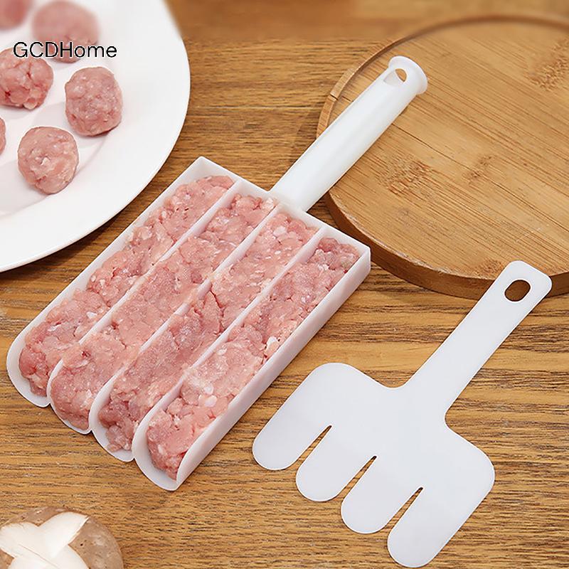 GCDHome Bộ dụng cụ tạo viên thịt, cá, chiên bằng nhựa, khuôn làm thịt viên tiện lợi cho nhà bếp HOT