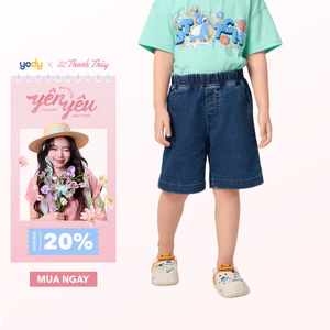 Quần Jeans Bé Trai YODY Cạp Chun Basic Co Giãn Thoải Mái An Toàn Cho Da Bé BKJE25S063