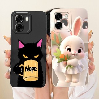 Dành Cho OPPO A6X A6 A6T Pro 4G 5G 2026 Vỏ Bảo Vệ Ống Kính Vỏ Điện Thoại Silicon Mềm Hoạt Hình Mèo Dễ Thương