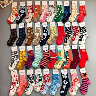 Ống tất nữ cotton retro họa tiết hoa, thiết kế sang trọng từ Marimekko Phần Lan