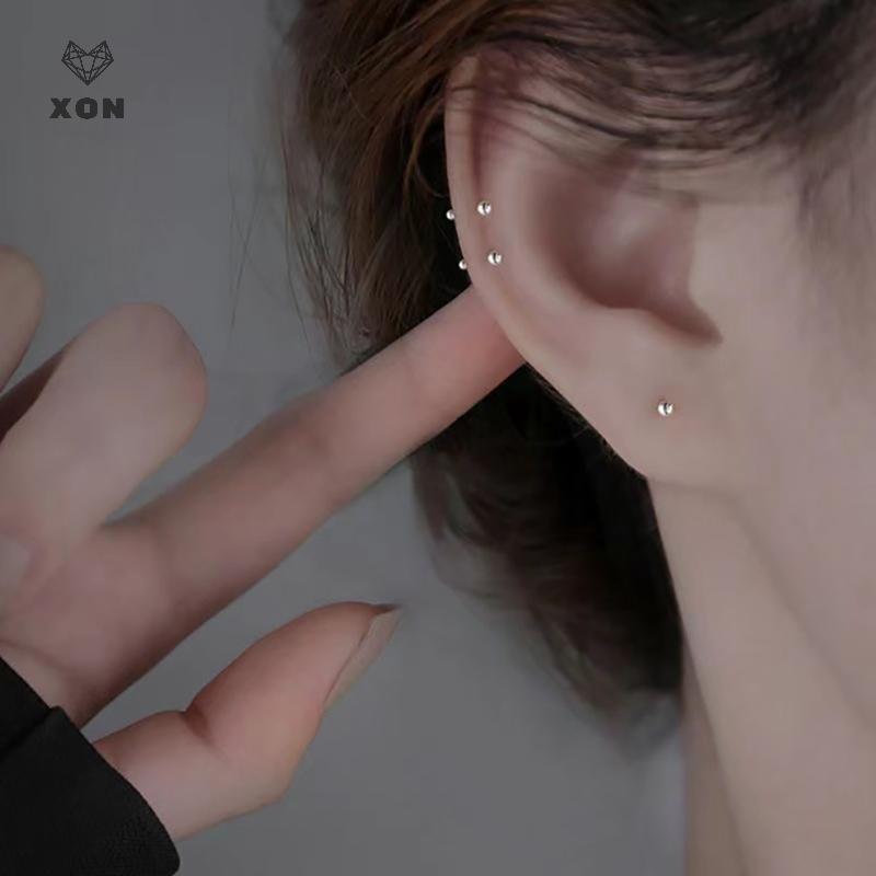 [XON] 1 Đôi Bông Tai Zircon Mini Hợp Thời Trang Dành Cho Nữ Bé Gái Hình Học Hàng Ngày Bông Tai Nhỏ Xương Tai Phụ Kiện Trang Sức Móng Tay [Mina]