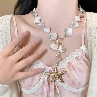 Mặt dây chuyền vòng cổ nữ phong cách vỏ sao biển, thiết kế dành cho khu nghỉ dưỡng bên bãi biển