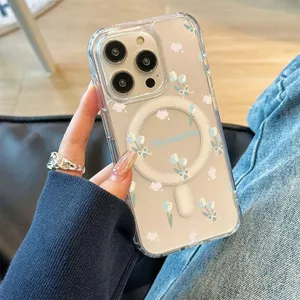 Tulip cho iPhone 1615plus trường hợp iPhone 14promax nữ xr7P hút từ