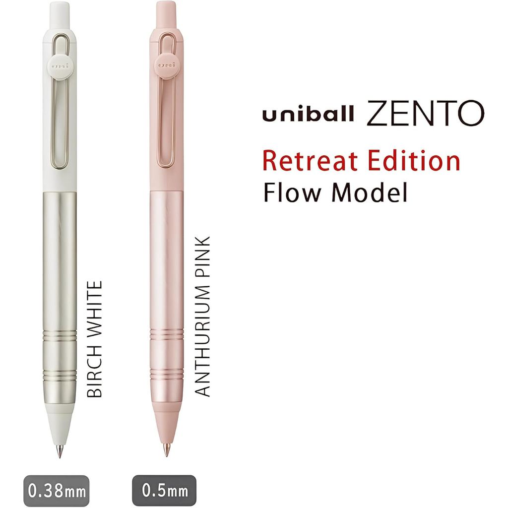 Uni-ball ZENTO Flow Model/Bút bi nước/0.38mm 0.5mm/Tay cầm nhôm/Made in Japan/Màu Limited