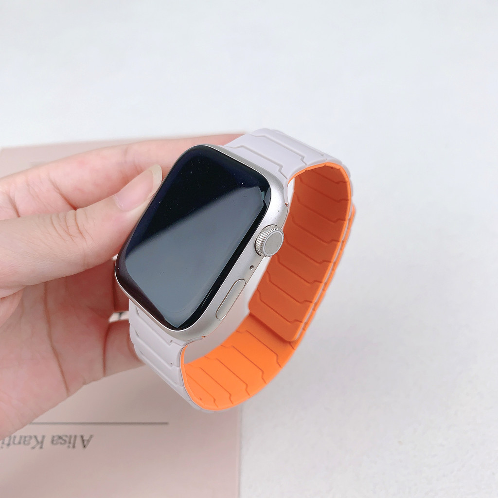 Dây đeo silicon từ tính cho Apple Watch Series11 / 10 42mm 46mm Ultra3 / 2 / 1 49mm 9 8 7 6 5 SE 44mm 40mm 41mm 45mm