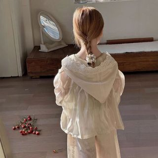 Áo chống nắng cho bé gái - Áo khoác ren mỏng nhẹ thoáng khí cardigan dễ thương phong cách công chúa