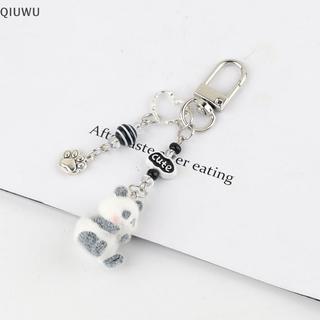 QIUWU Hoạt Hình Dễ Thương Floing Panda Dây Điện Thoại Thời Trang Gấu Trúc Móc Khóa Điện Thoại Di Động Túi Đáng Yêu Mặt Dây Chuyền Cặp Đôi Móc Khóa.